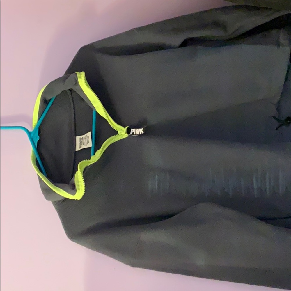 Vs pink zip up sweater